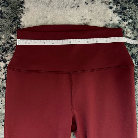 Small ALO Yoga Maroon Airbrush High Waist Bootcut Sculpt Leggings Cranberry Full - Picture 14 of 16